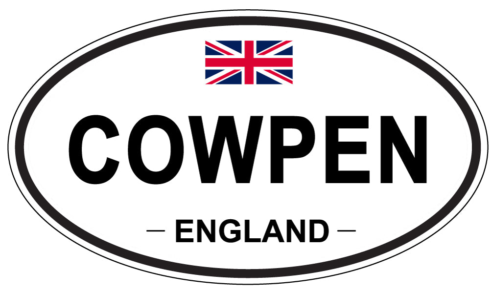 COWPEN, ENGLAND - Oval Sticker