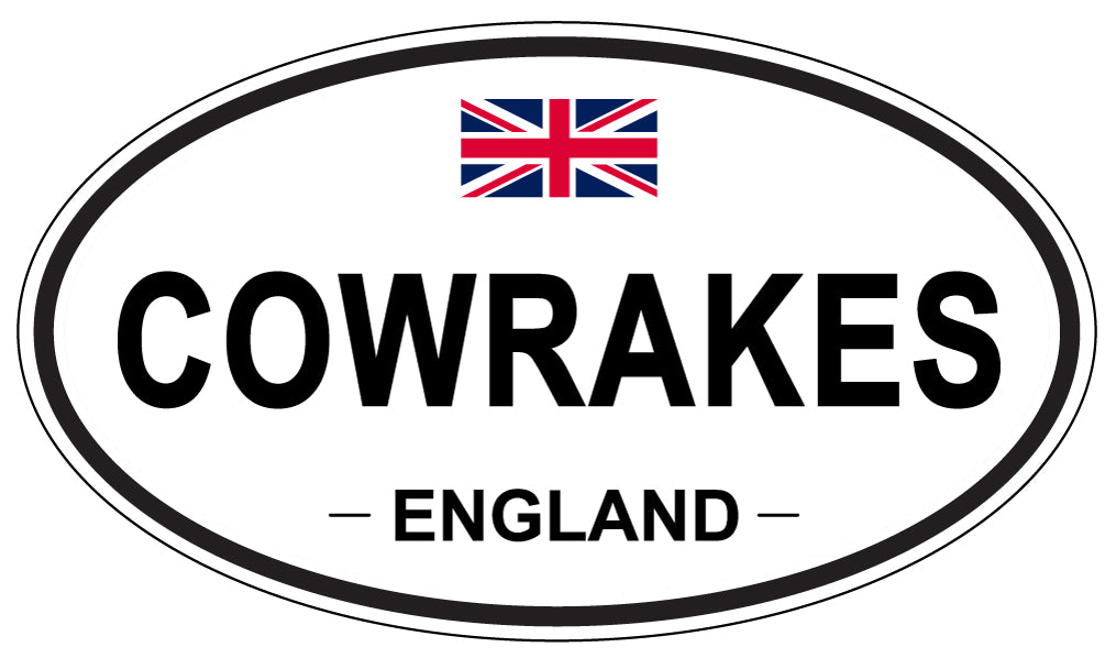 COWRAKES, ENGLAND - Oval Sticker