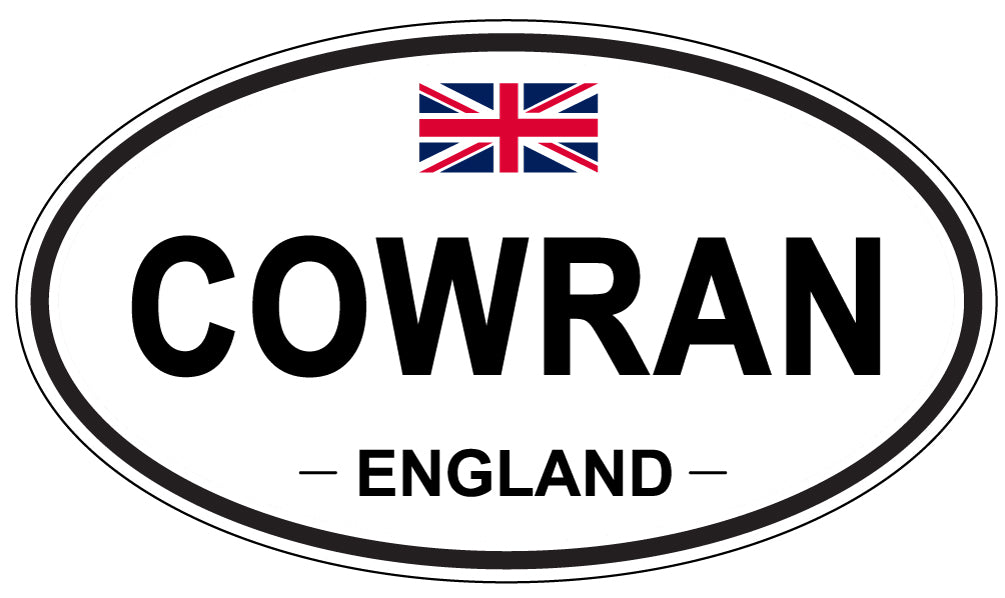 COWRAN, ENGLAND - Oval Sticker