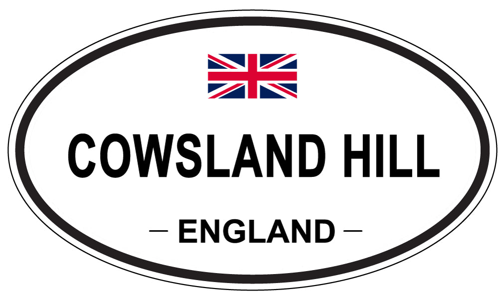 COWSLAND HILL, ENGLAND - Oval Sticker