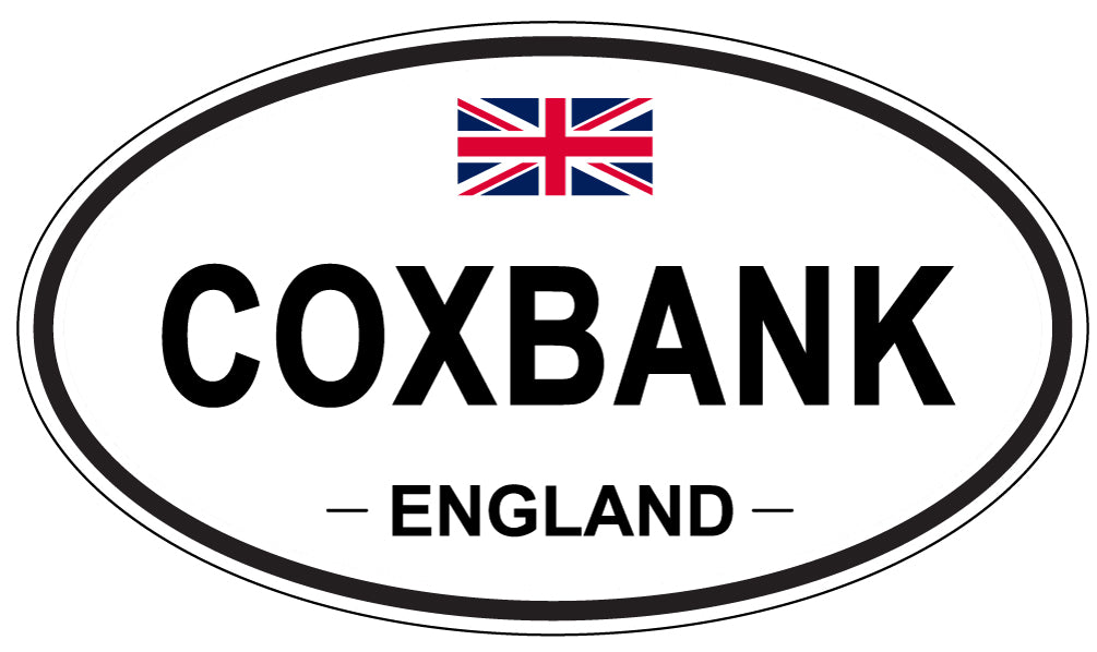 COXBANK, ENGLAND - Oval Sticker