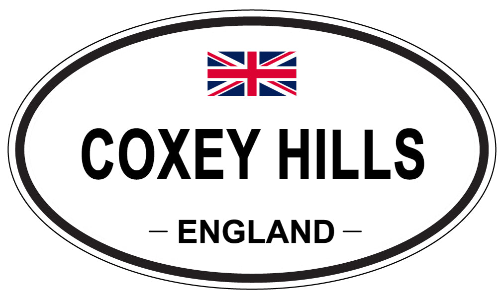 COXEY HILLS, ENGLAND - Oval Sticker