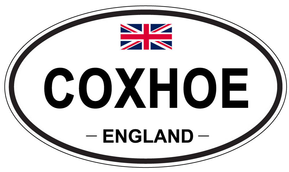 COXHOE, ENGLAND - Oval Sticker