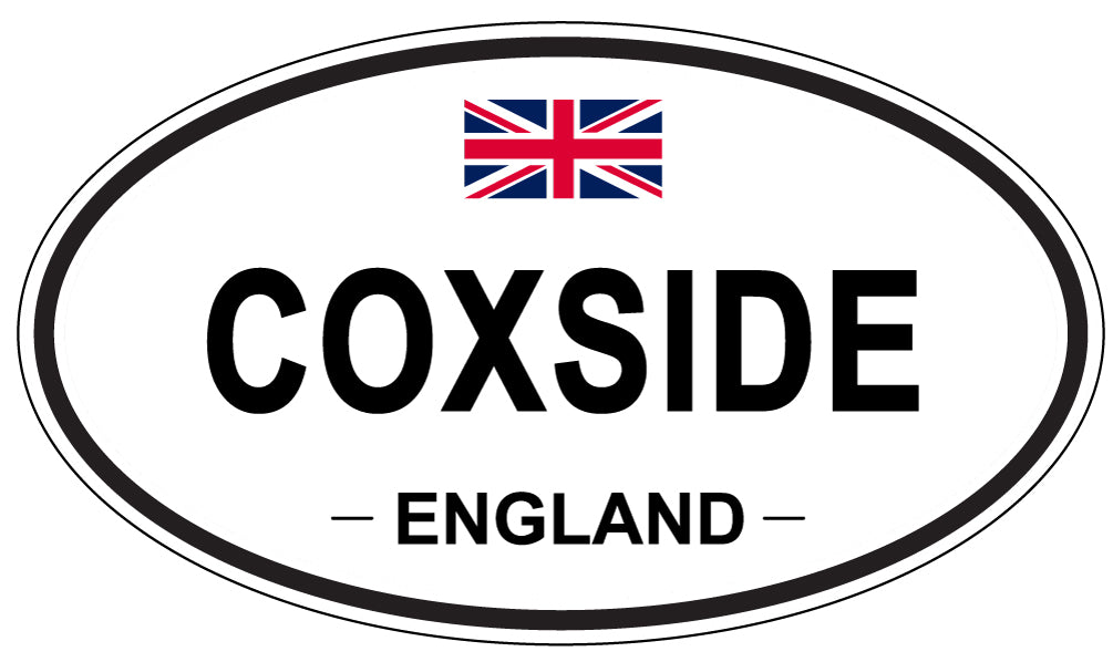COXSIDE, ENGLAND - Oval Sticker