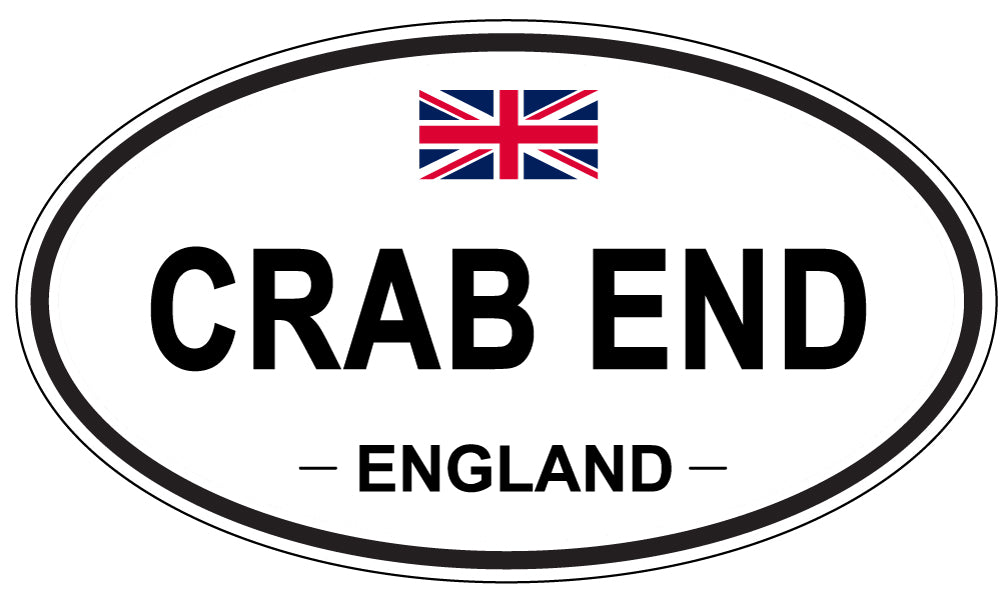 CRAB END, ENGLAND - Oval Sticker