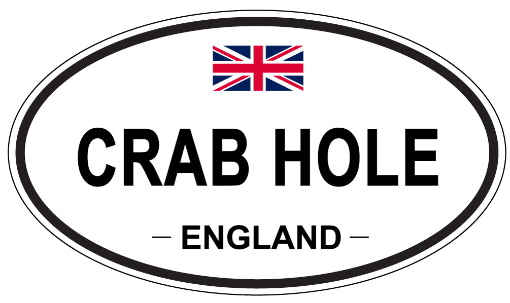 CRAB HOLE, ENGLAND - Oval Sticker
