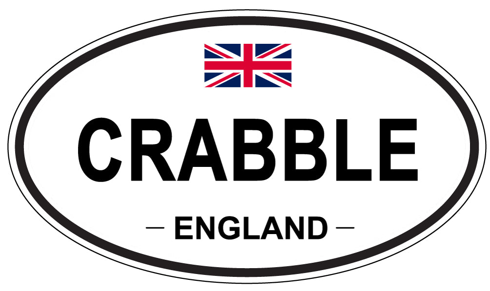 CRABBLE, ENGLAND - Oval Sticker