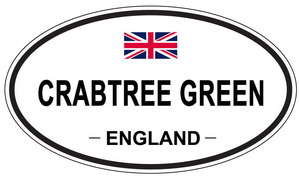 CRABTREE GREEN, ENGLAND - Oval Sticker