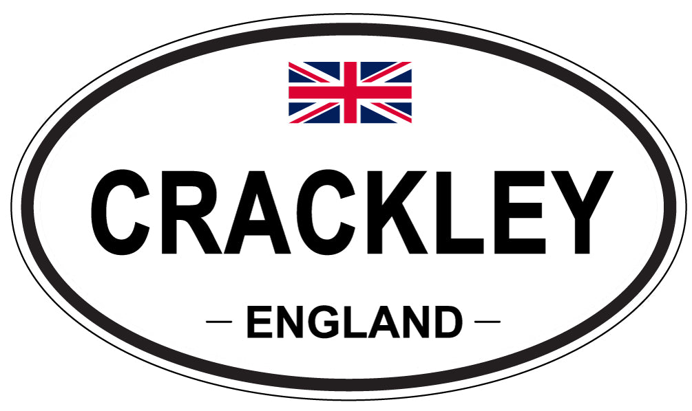 CRACKLEY, ENGLAND - Oval Sticker