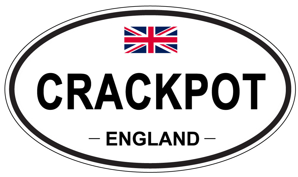 CRACKPOT, England - Oval Magnet