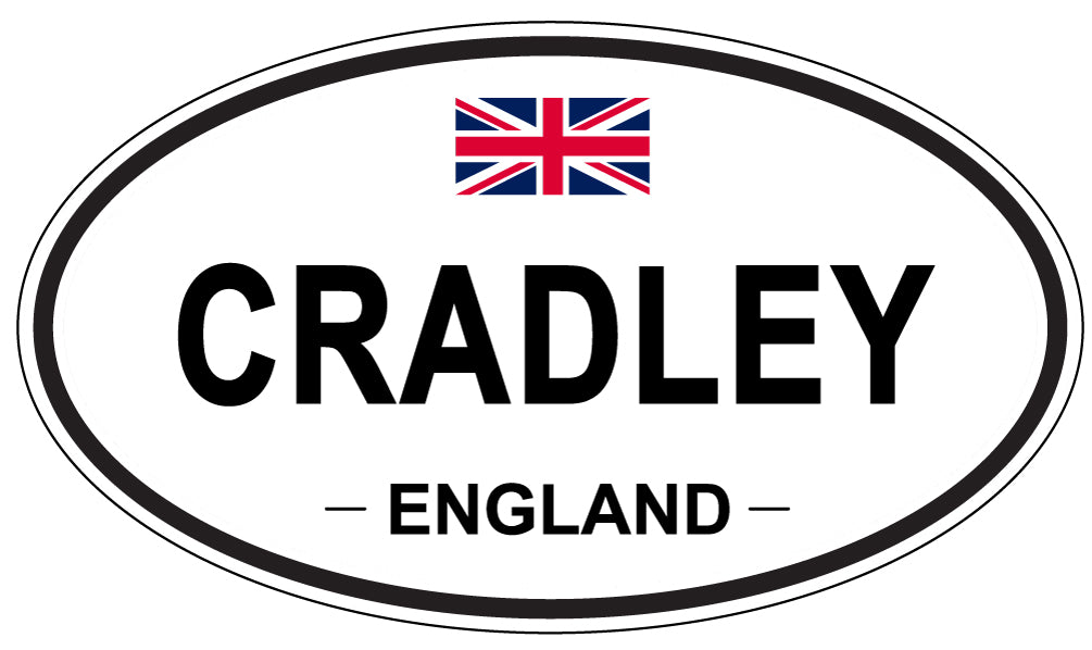 CRADLEY, ENGLAND - Oval Sticker