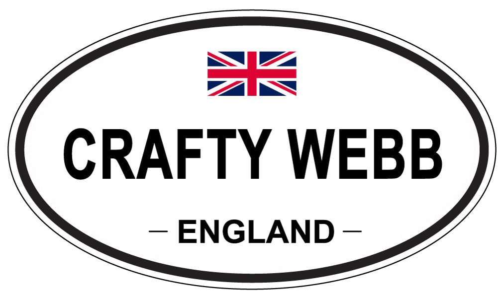 CRAFTY WEBB, ENGLAND - Oval Sticker