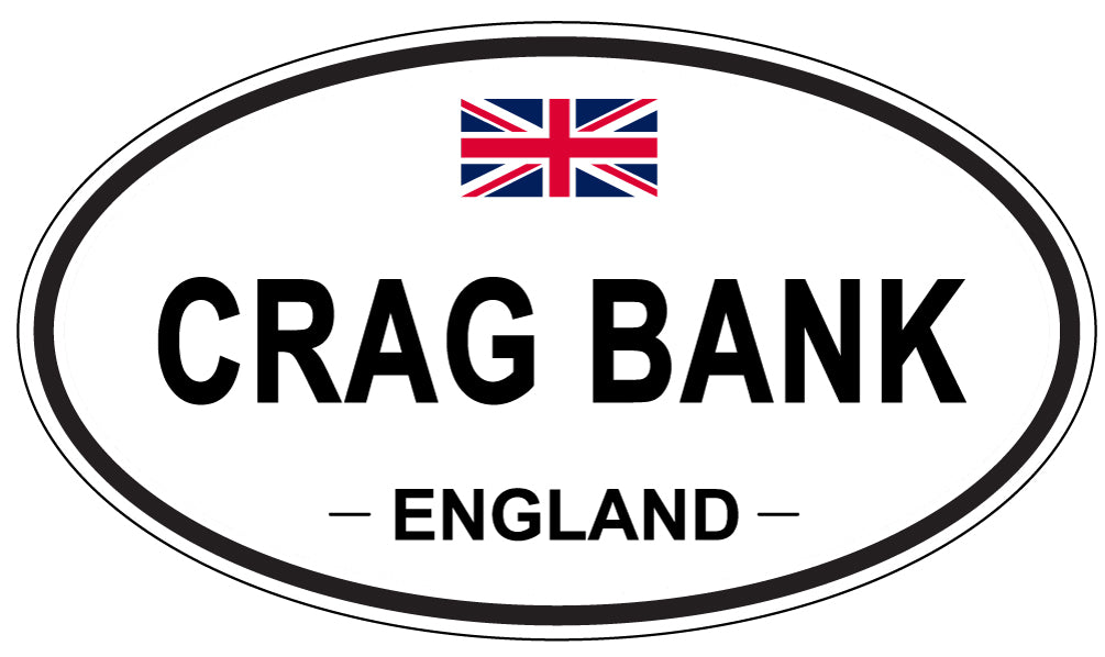 CRAG BANK, ENGLAND - Oval Sticker