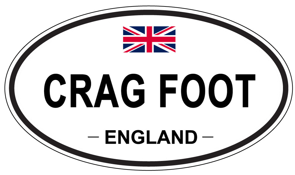 CRAG FOOT, ENGLAND - Oval Sticker