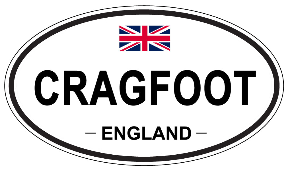 CRAGFOOT, ENGLAND - Oval Sticker