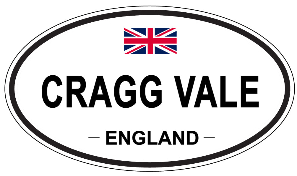 CRAGG VALE, ENGLAND - Oval Sticker