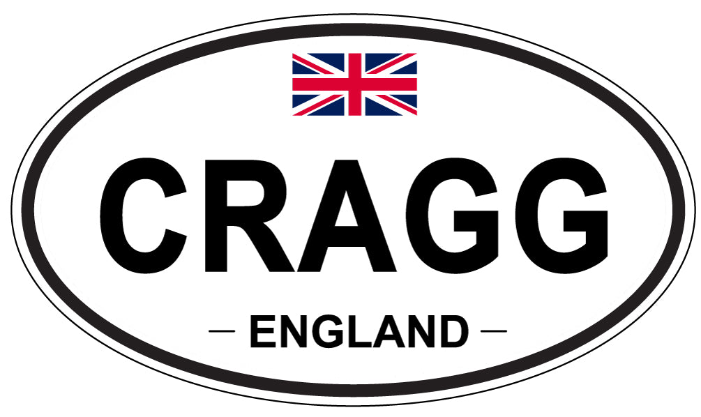 CRAGG, ENGLAND - Oval Sticker