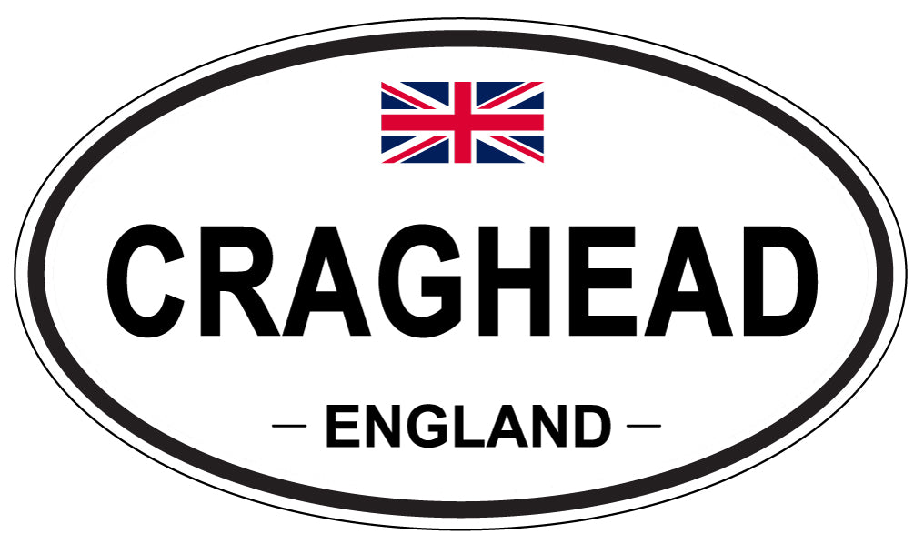 CRAGHEAD, ENGLAND - Oval Sticker