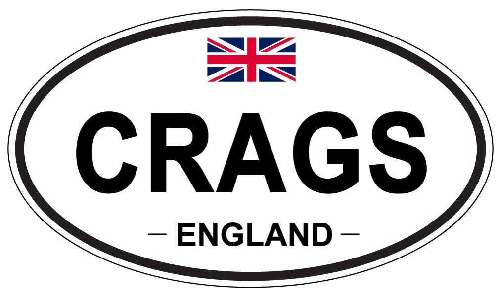 CRAGS, ENGLAND - Oval Sticker