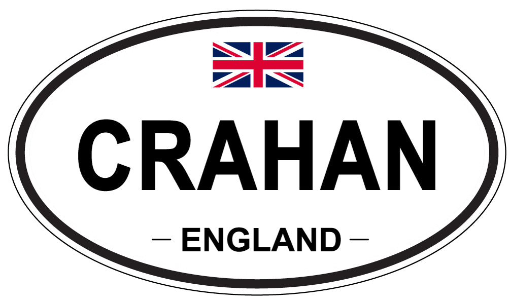 CRAHAN, ENGLAND - Oval Sticker