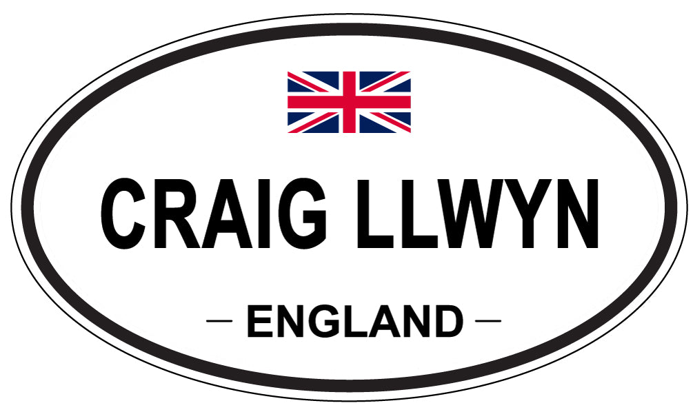 CRAIG LLWYN, ENGLAND - Oval Sticker
