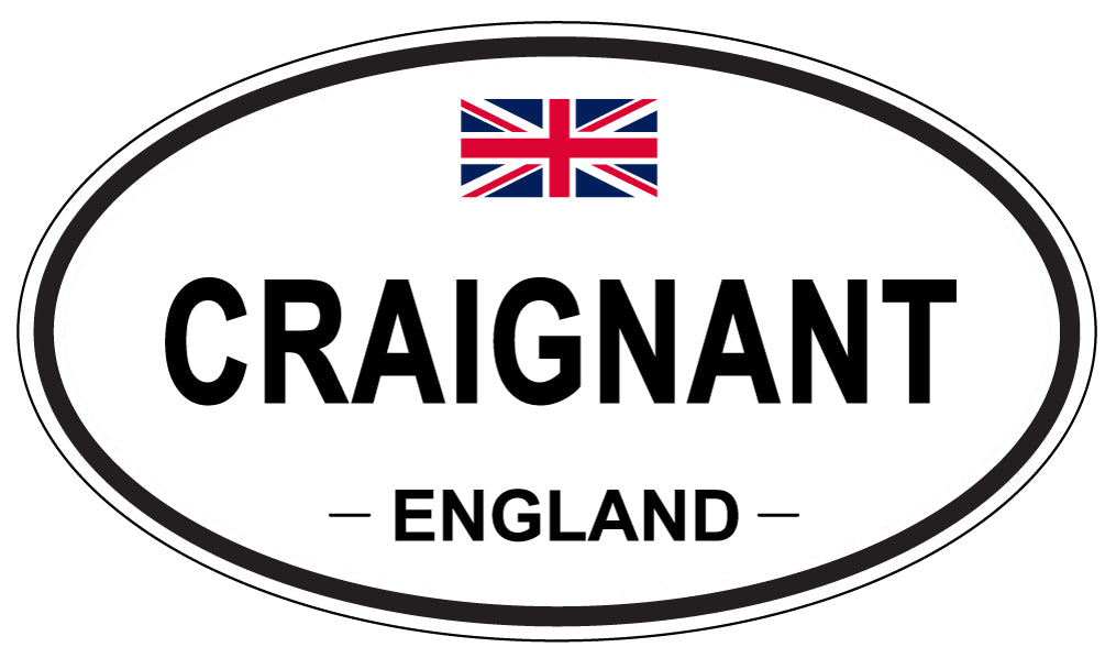 CRAIGNANT, ENGLAND - Oval Sticker