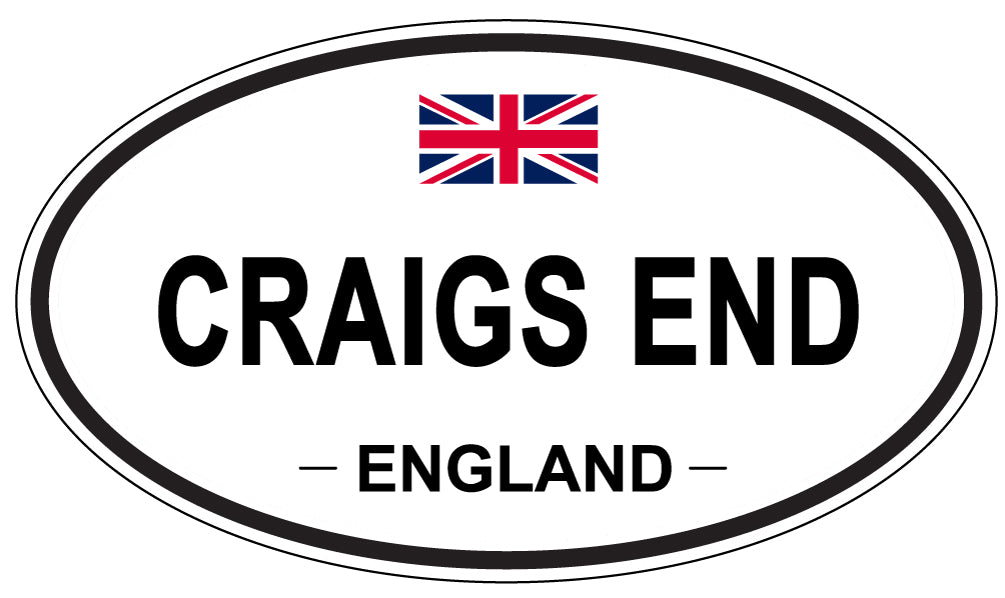 CRAIGS END, ENGLAND - Oval Sticker