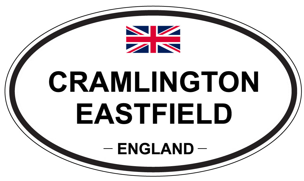 CRAMLINGTON EASTFIELD, ENGLAND - Oval Sticker