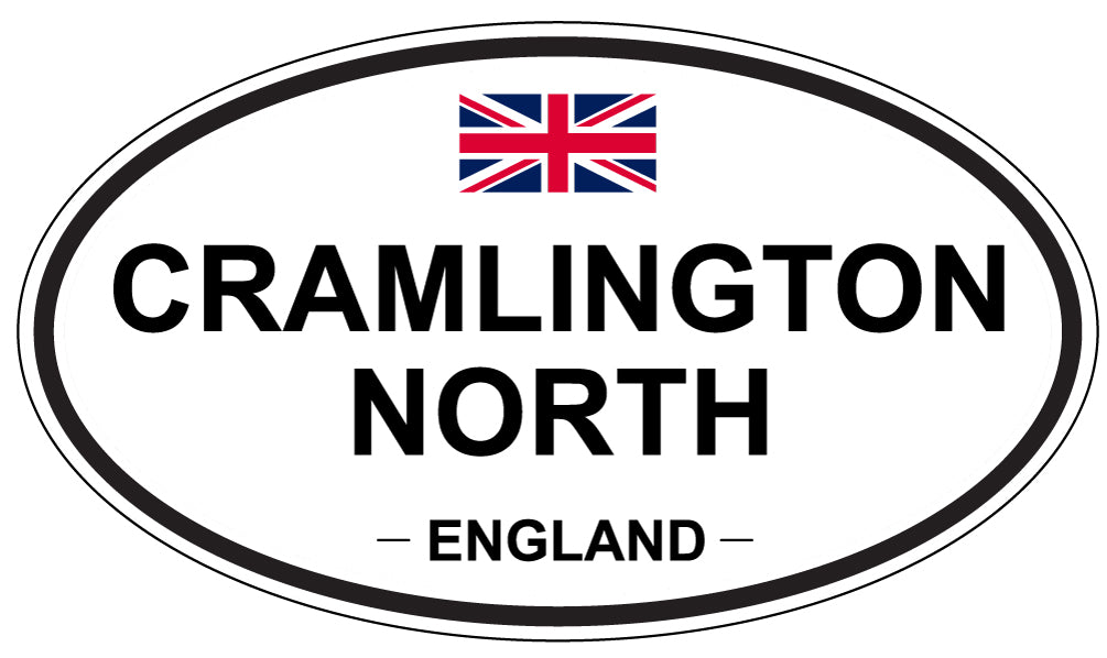 CRAMLINGTON NORTH, ENGLAND - Oval Sticker
