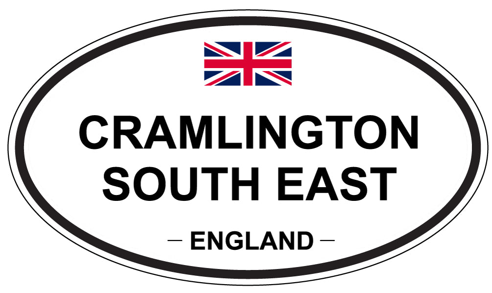 CRAMLINGTON SOUTH EAST, ENGLAND - Oval Sticker