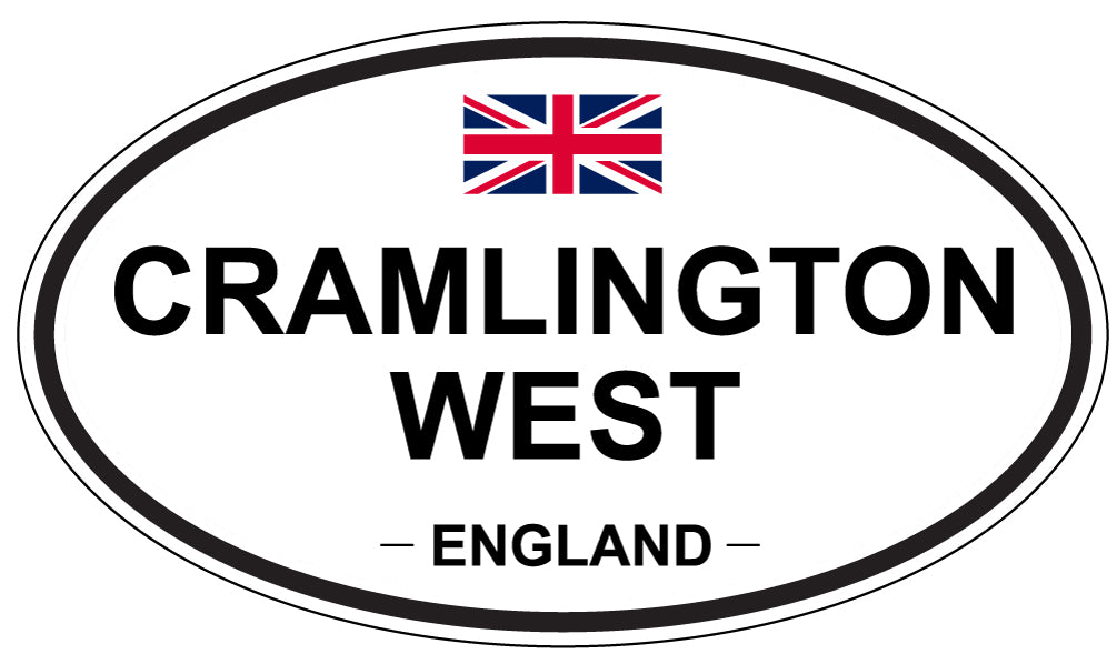 CRAMLINGTON WEST, ENGLAND - Oval Sticker