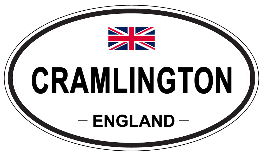 CRAMLINGTON, ENGLAND - Oval Sticker