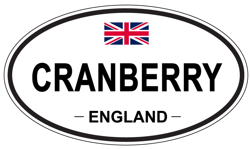 CRANBERRY, ENGLAND - Oval Sticker