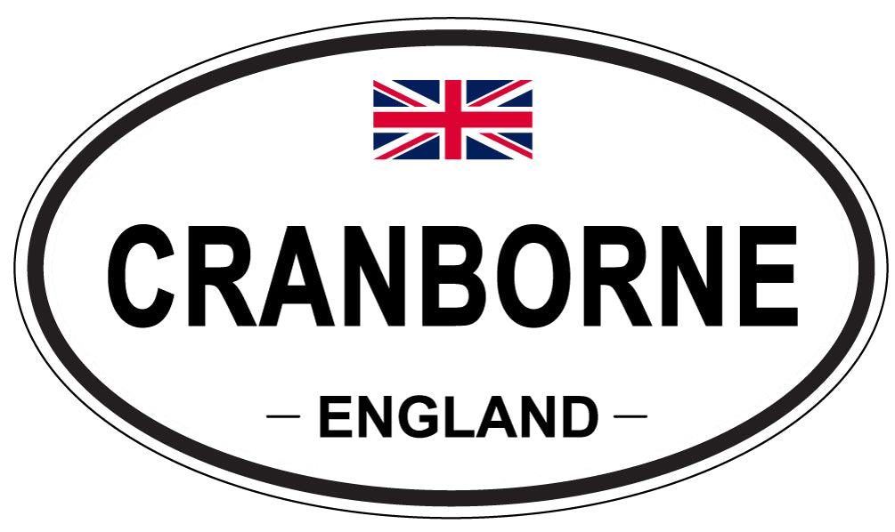CRANBORNE, ENGLAND - Oval Sticker