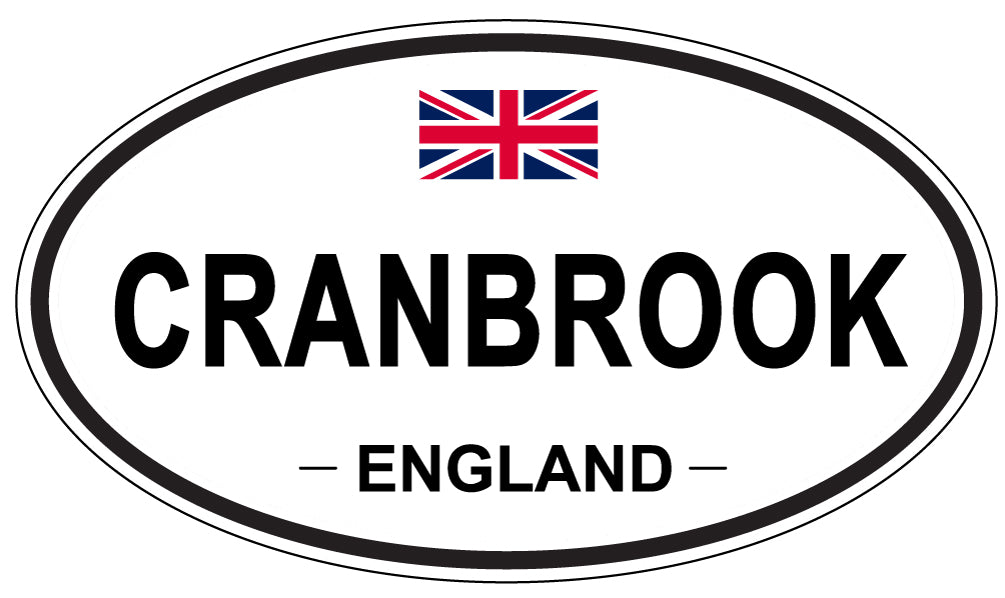 CRANBROOK, ENGLAND - Oval Sticker