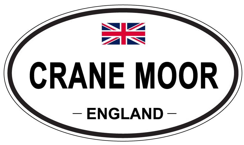 CRANE MOOR, ENGLAND - Oval Sticker