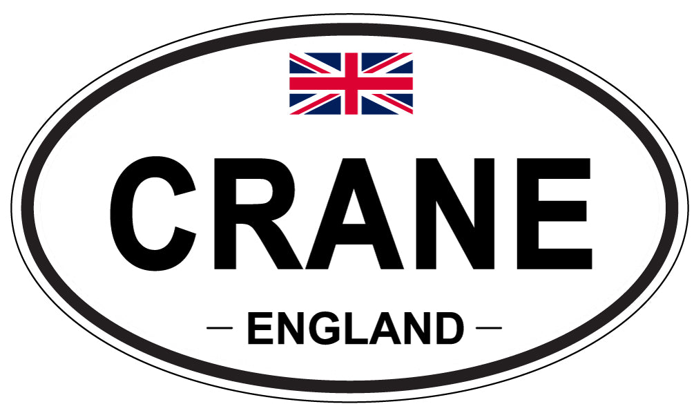 CRANE, ENGLAND - Oval Sticker