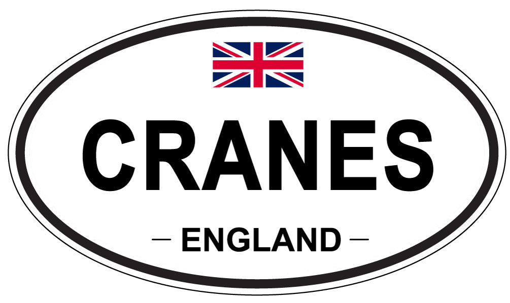 CRANES, ENGLAND - Oval Sticker