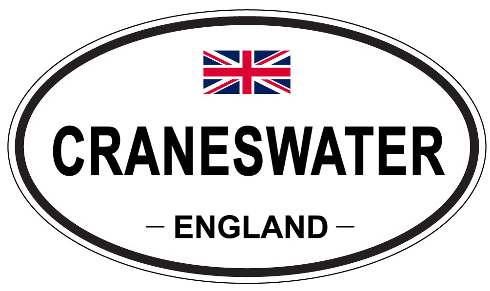 CRANESWATER, ENGLAND - Oval Sticker