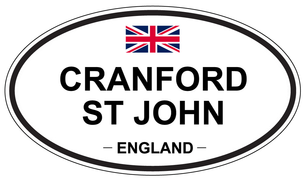 CRANFORD ST JOHN, ENGLAND - Oval Sticker