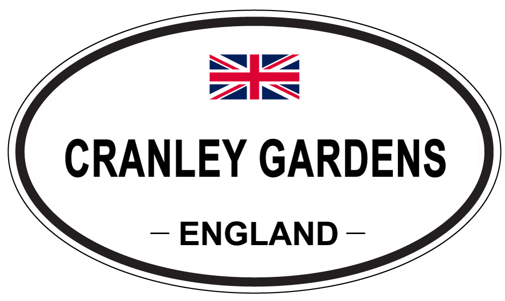 CRANLEY GARDENS, ENGLAND - Oval Sticker