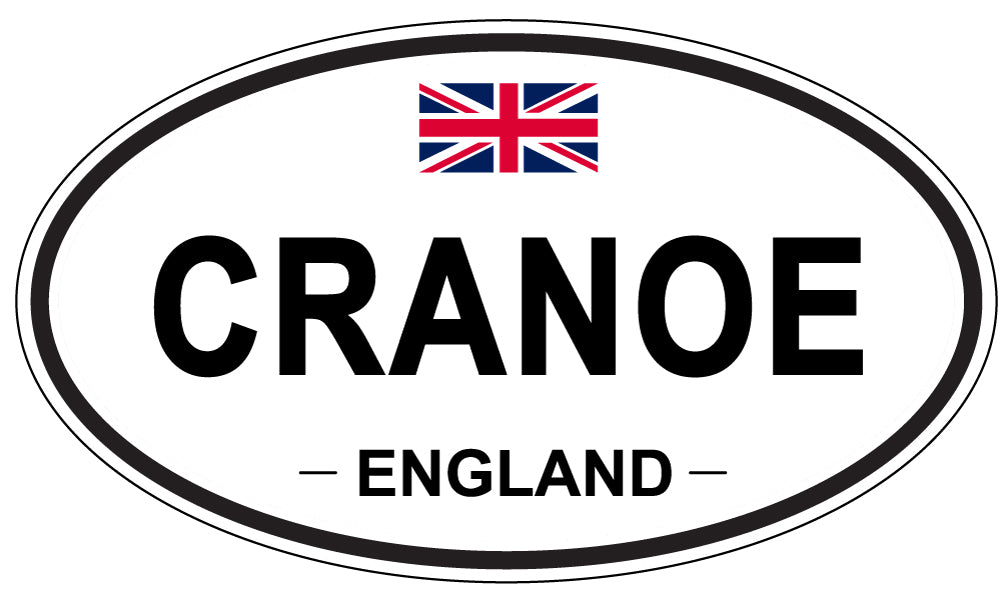 CRANOE, ENGLAND - Oval Sticker