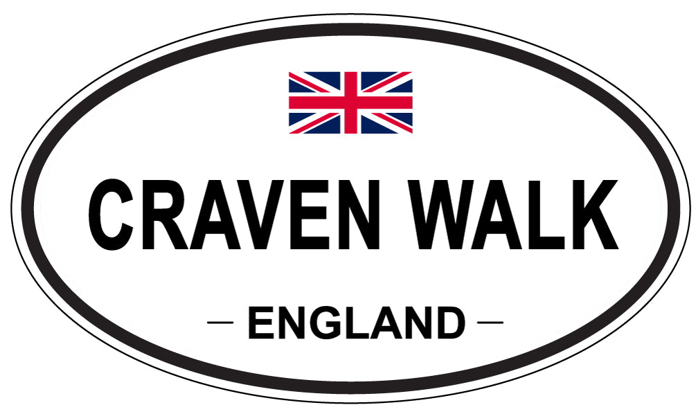 CRAVEN WALK, ENGLAND - Oval Sticker