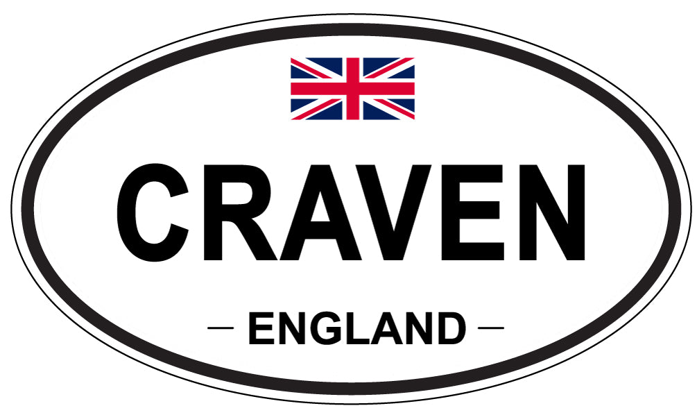 CRAVEN, ENGLAND - Oval Sticker