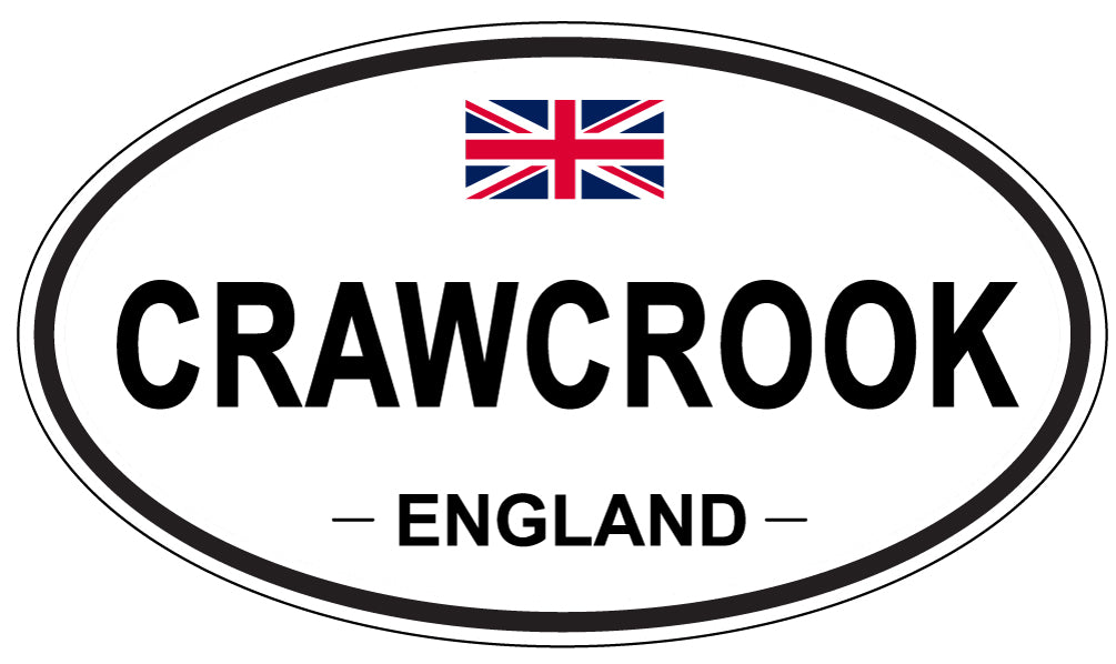 CRAWCROOK, ENGLAND - Oval Sticker
