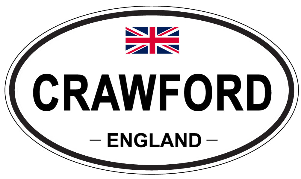 CRAWFORD, ENGLAND - Oval Sticker