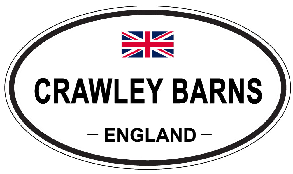 CRAWLEY BARNS, ENGLAND - Oval Sticker