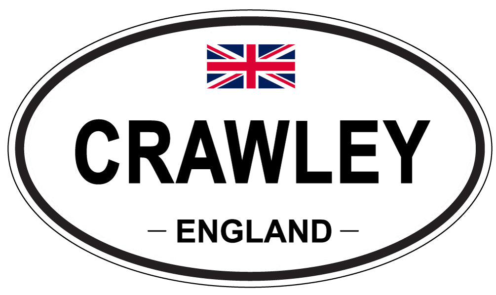 CRAWLEY, ENGLAND - Oval Sticker