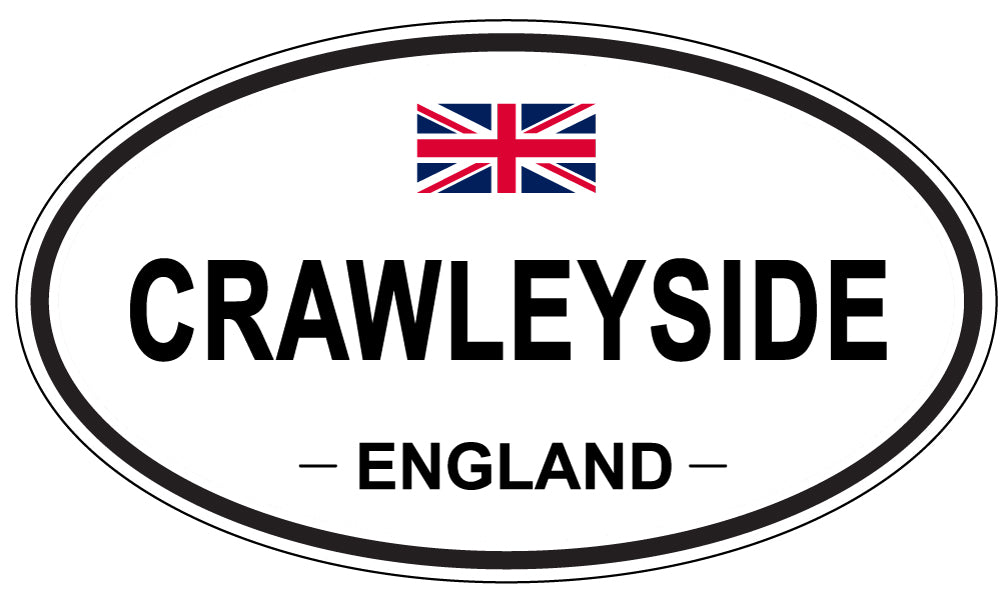 CRAWLEYSIDE, ENGLAND - Oval Sticker