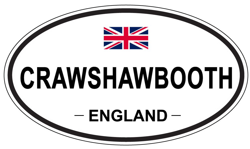 CRAWSHAWBOOTH, ENGLAND - Oval Sticker
